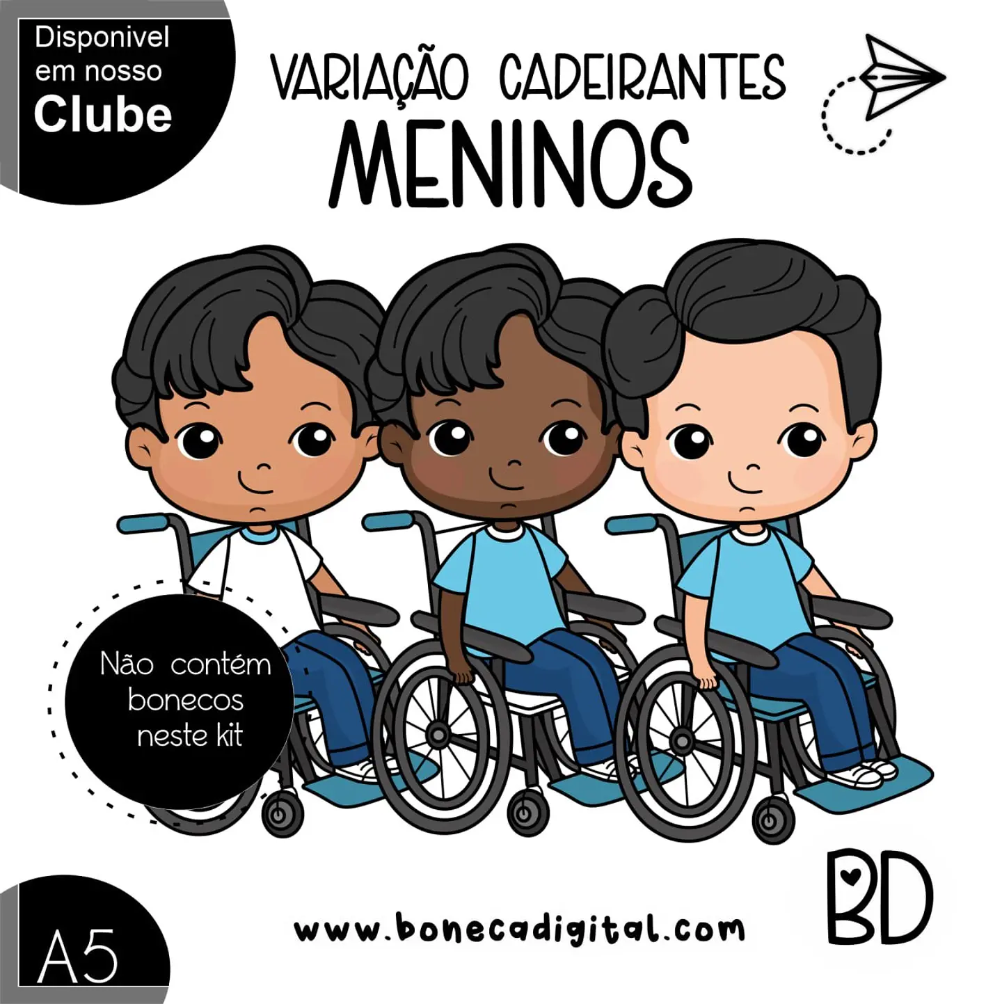 Kit Digital Variação Cadeiras de Rodas Meninos 41 1