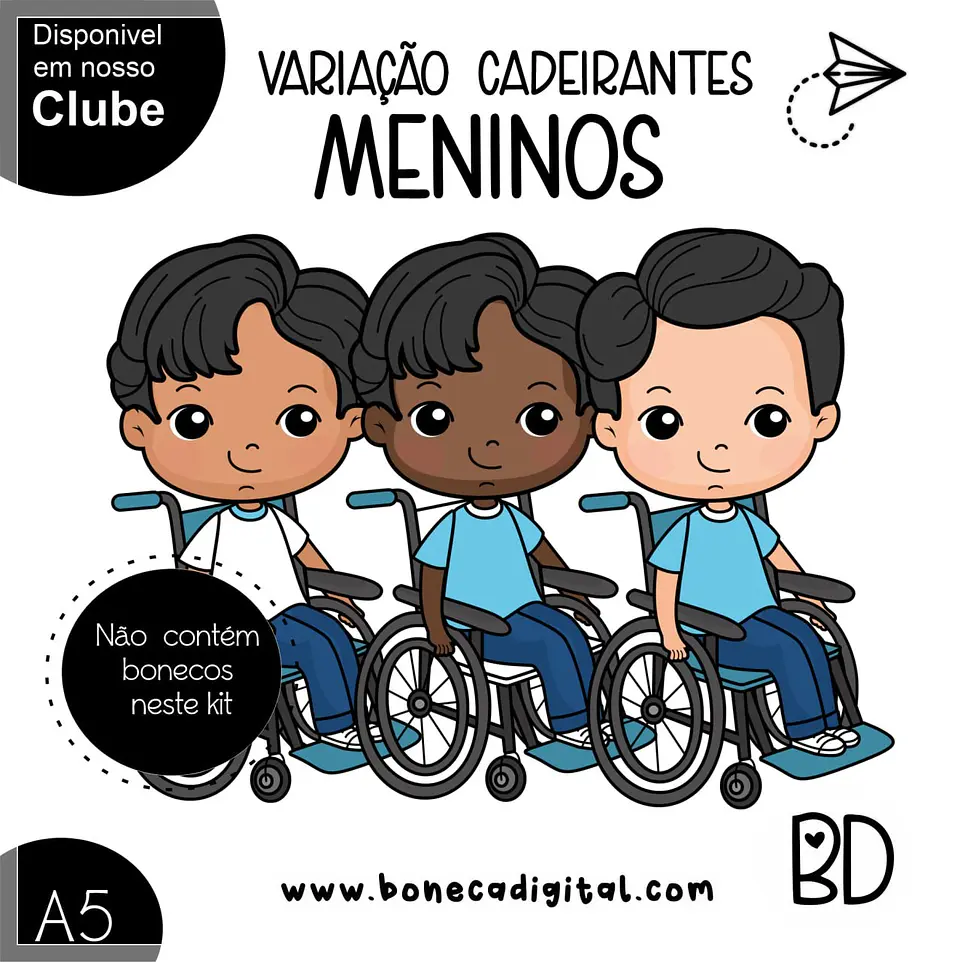 Kit Digital Variação Cadeiras de Rodas Meninos 41 1