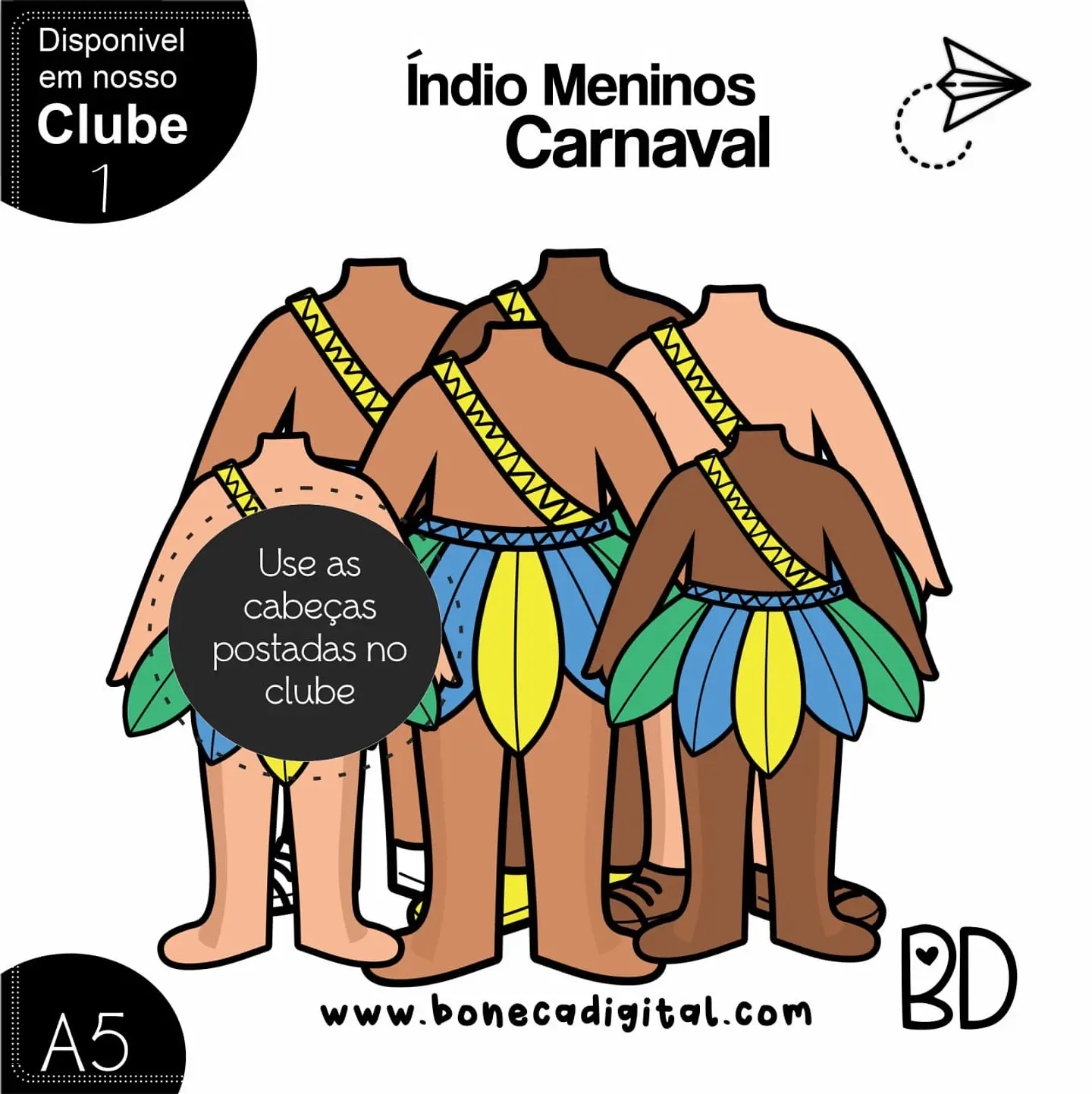 Kit Digital Índios Corpinhos 92 1