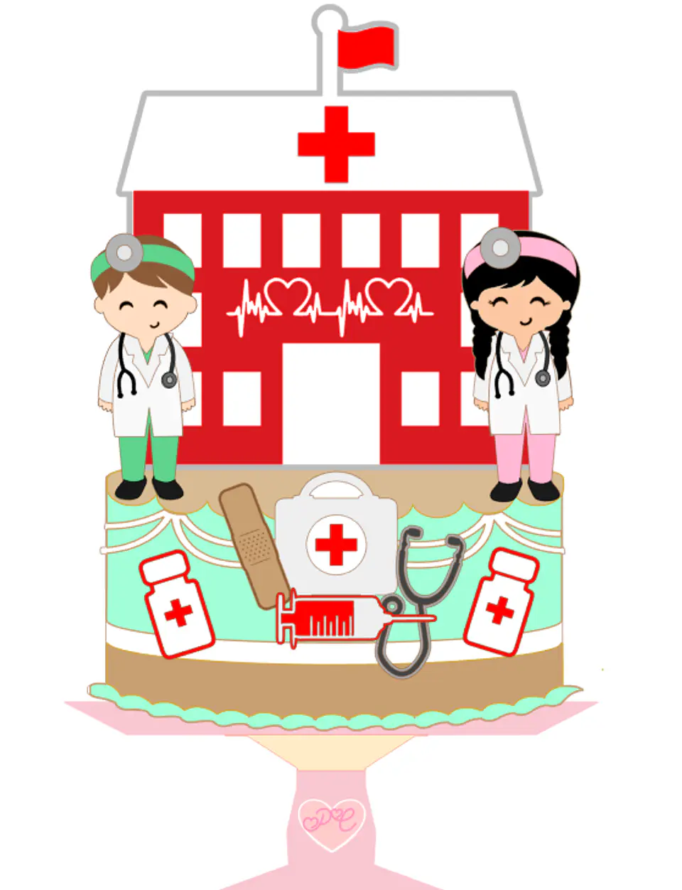 Arquivo de Corte Topo de Bolo Enfermagem - Medicina 31 1