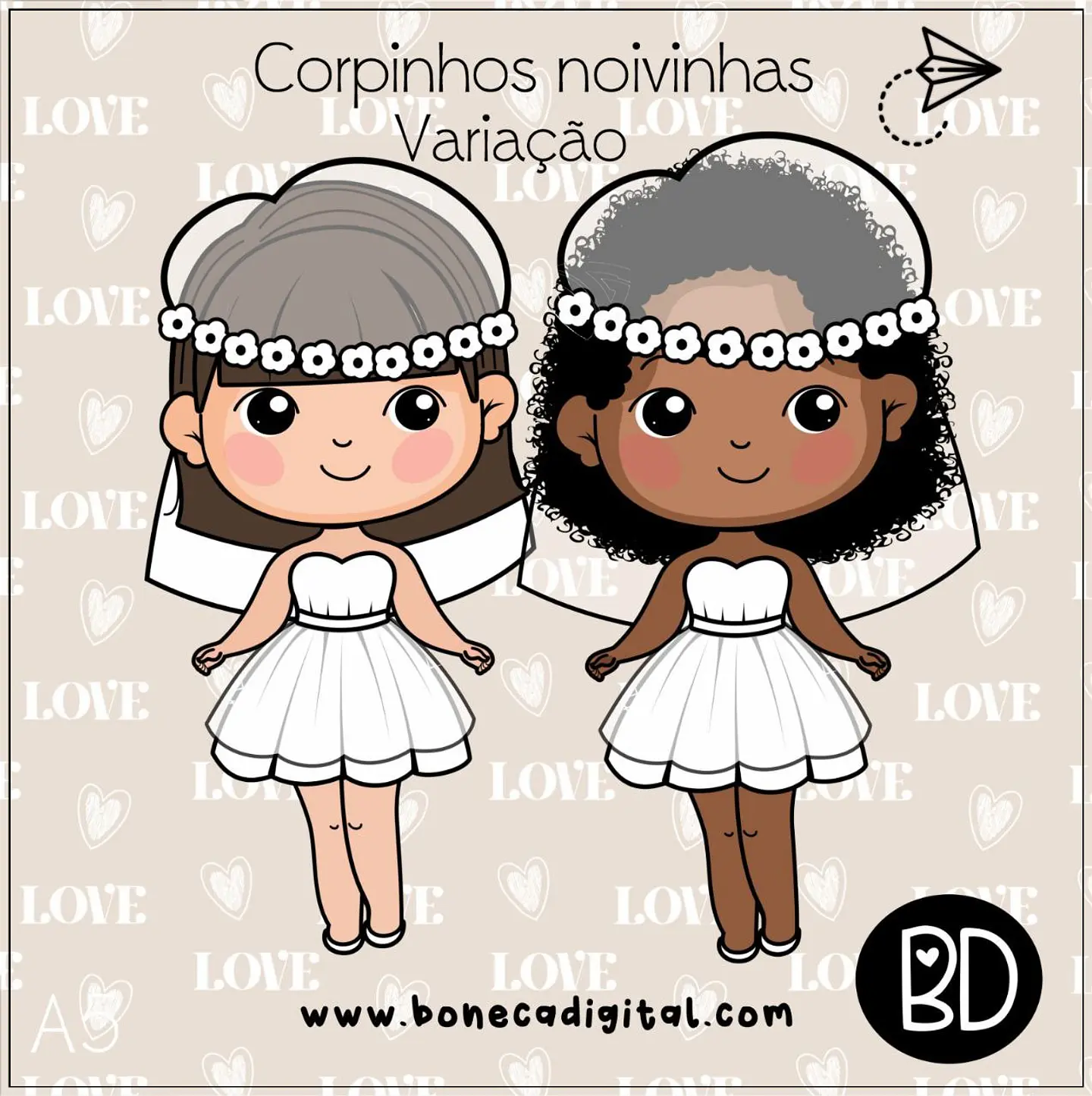 Kit Digital Bdvariação Noivas Corpinhos 29 1