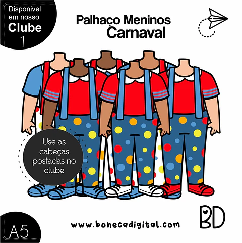 Kit Digital Palhaço Corpinhos 80