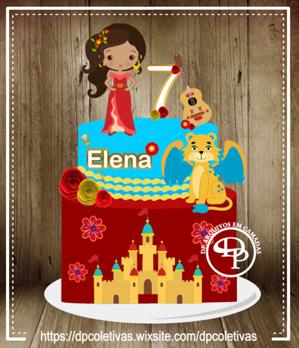 Arquivo de Corte Topo de Bolo Elena de Avalor 3 1