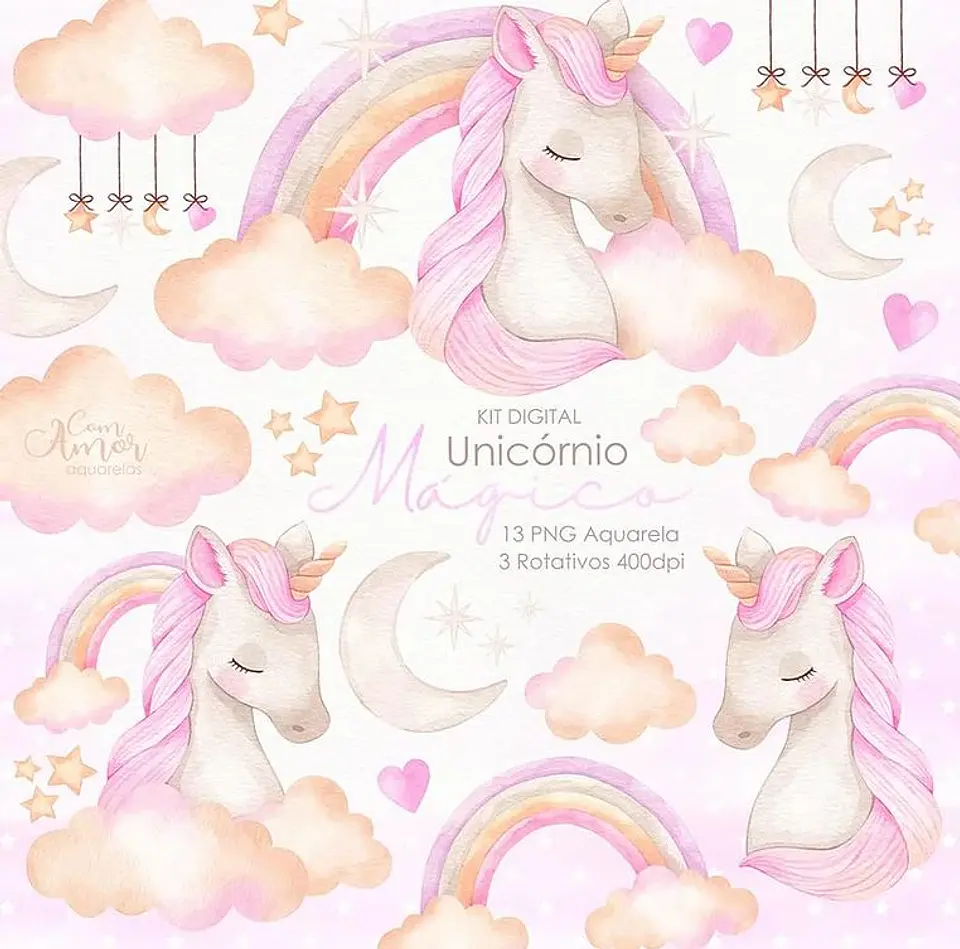 Kit Digital Unicornio Magico 26 1
