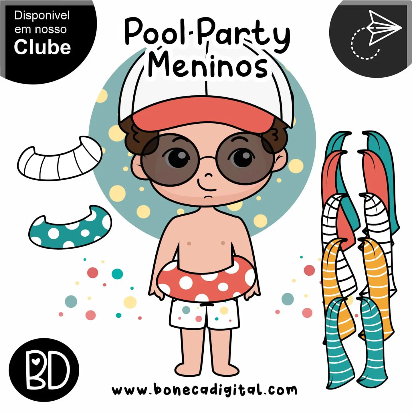 Kit Digital Pool Party Meninos 9 1