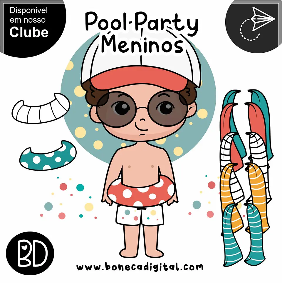 Kit Digital Pool Party Meninos 9 1