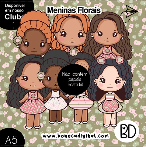Kit Digital Meninas Floral 51