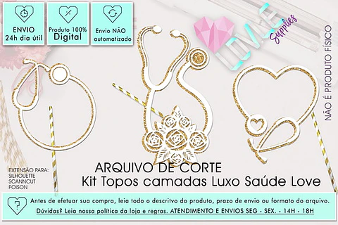 Arquivo de Corte Topo de Bolo Enfermagem - Medicina 17