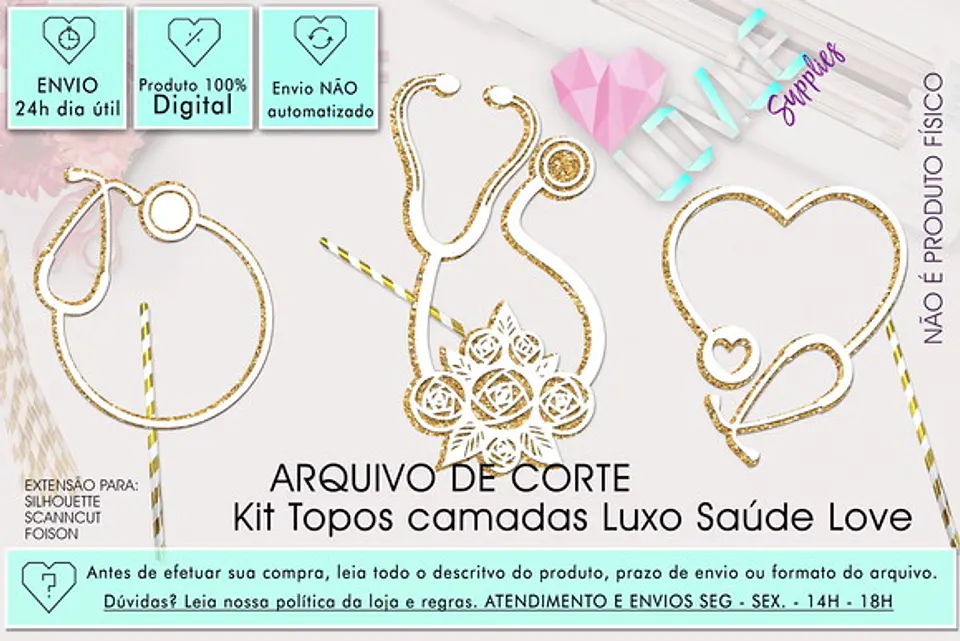 Arquivo de Corte Topo de Bolo Enfermagem - Medicina 17 1