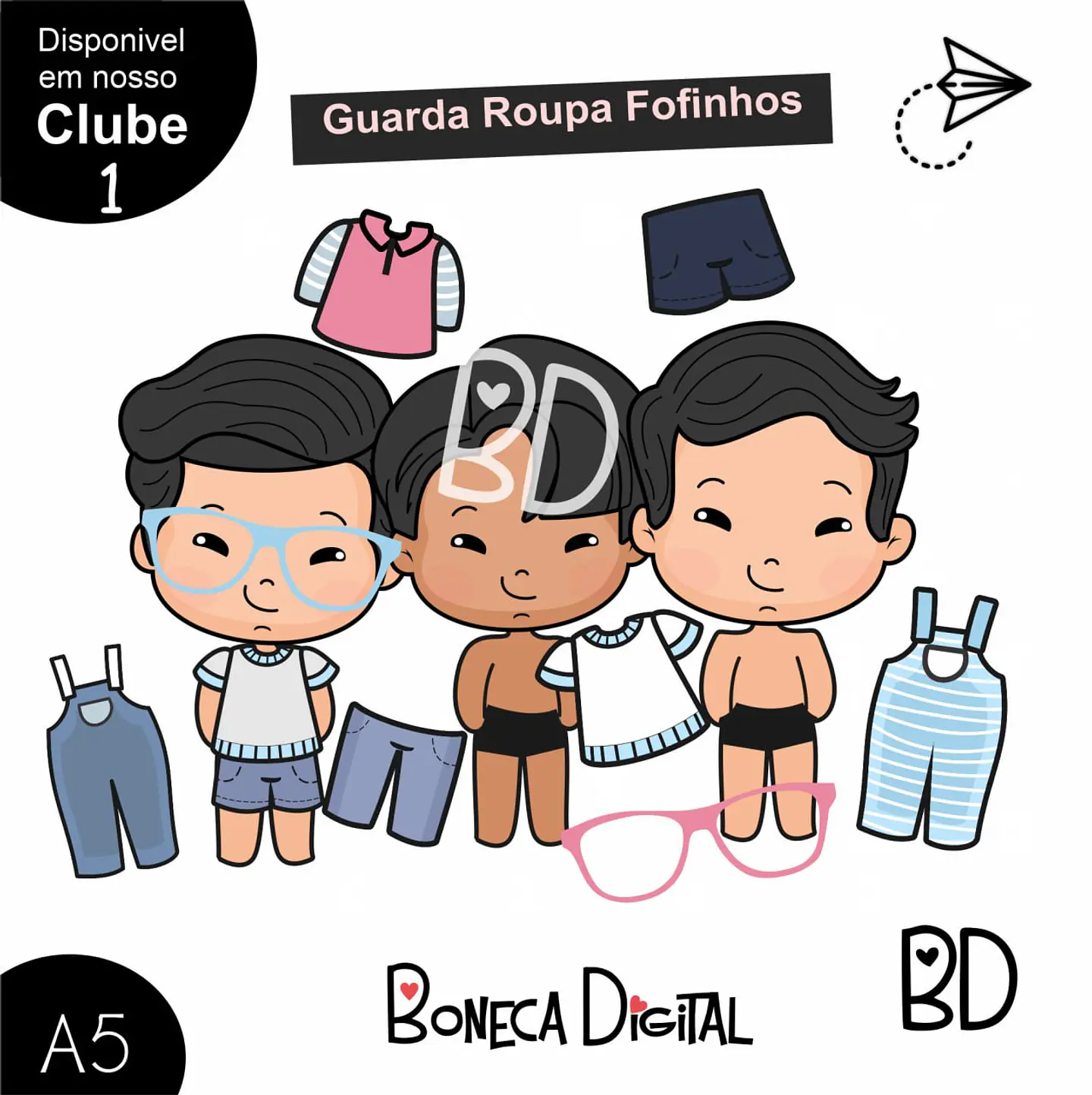 Kit Digital Guarda Roupas Fofinhos 40 1