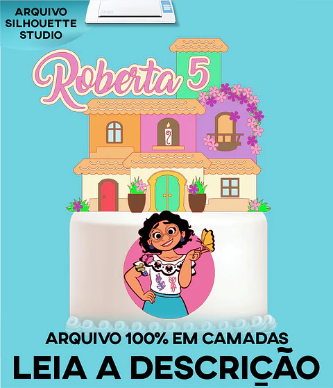 Arquivo de Corte Topo de Bolo Encanto 34