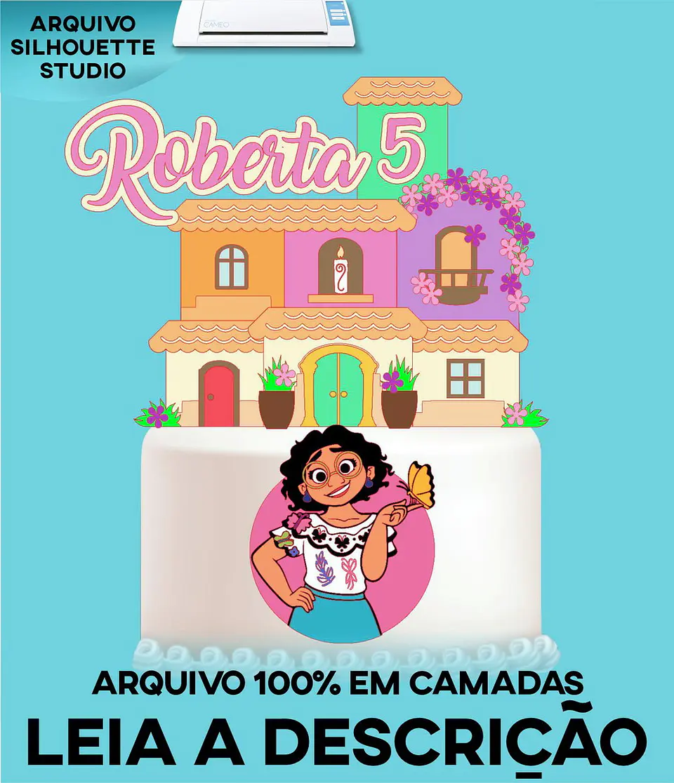 Arquivo de Corte Topo de Bolo Encanto 34 1