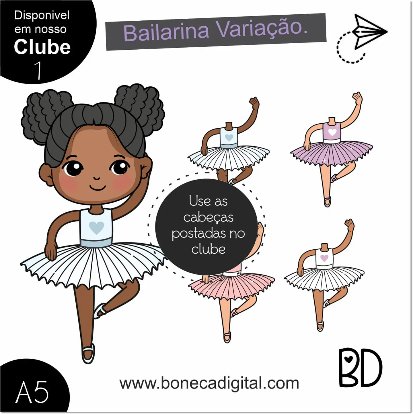 Kit Digital Bailarina Variação 5 1