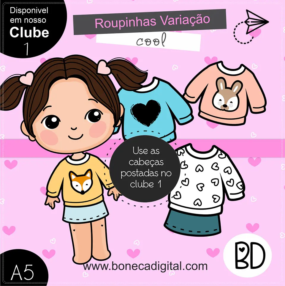 Kit Digital Meninas Variação Roupinhas 23 1