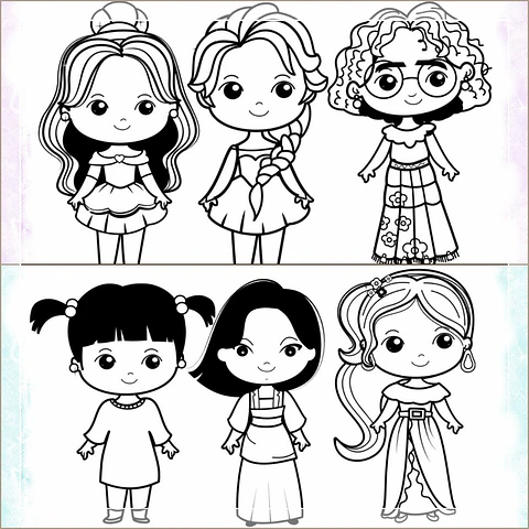 Kit Digital Colorir Princesas 2 12