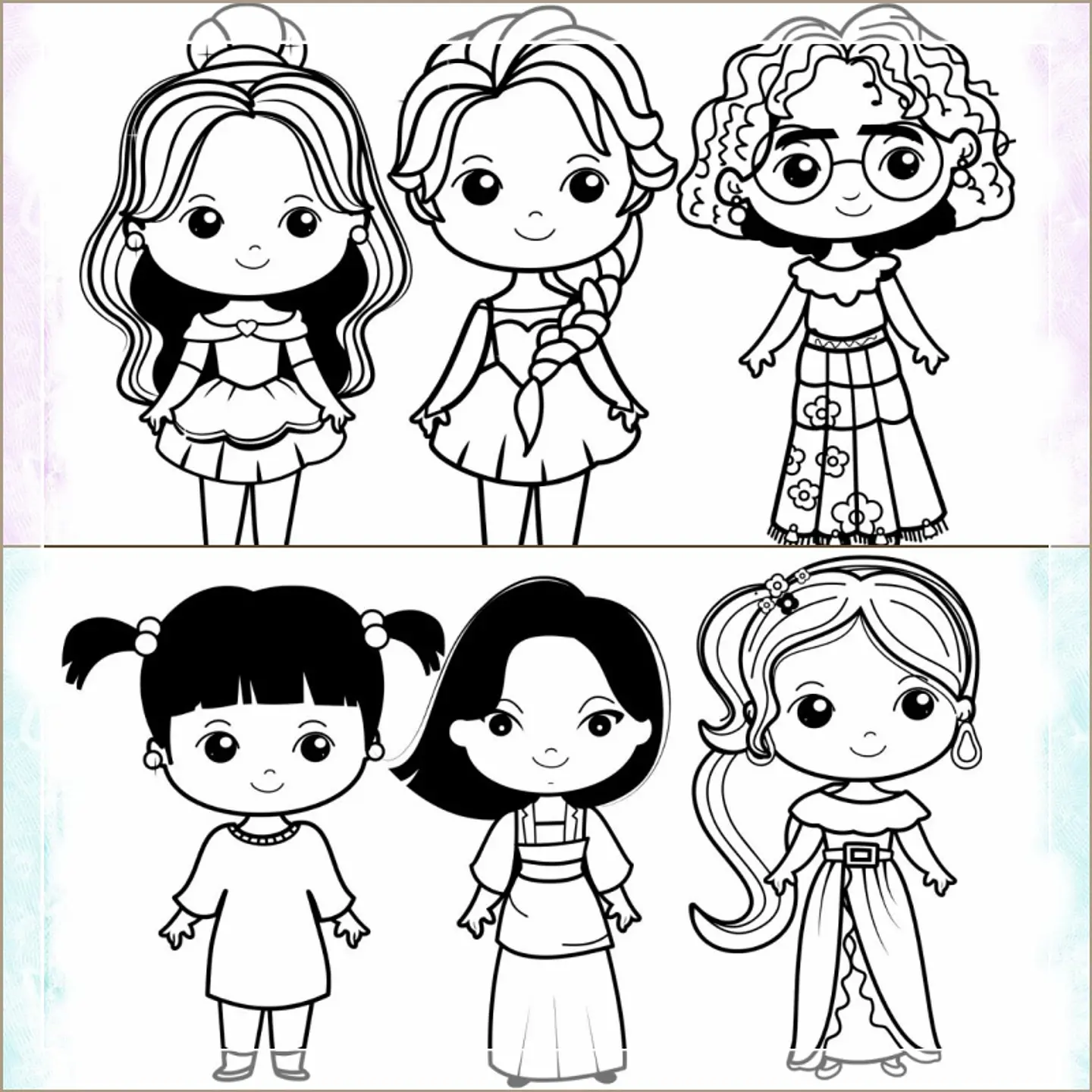 Kit Digital Colorir Princesas 2 12 1