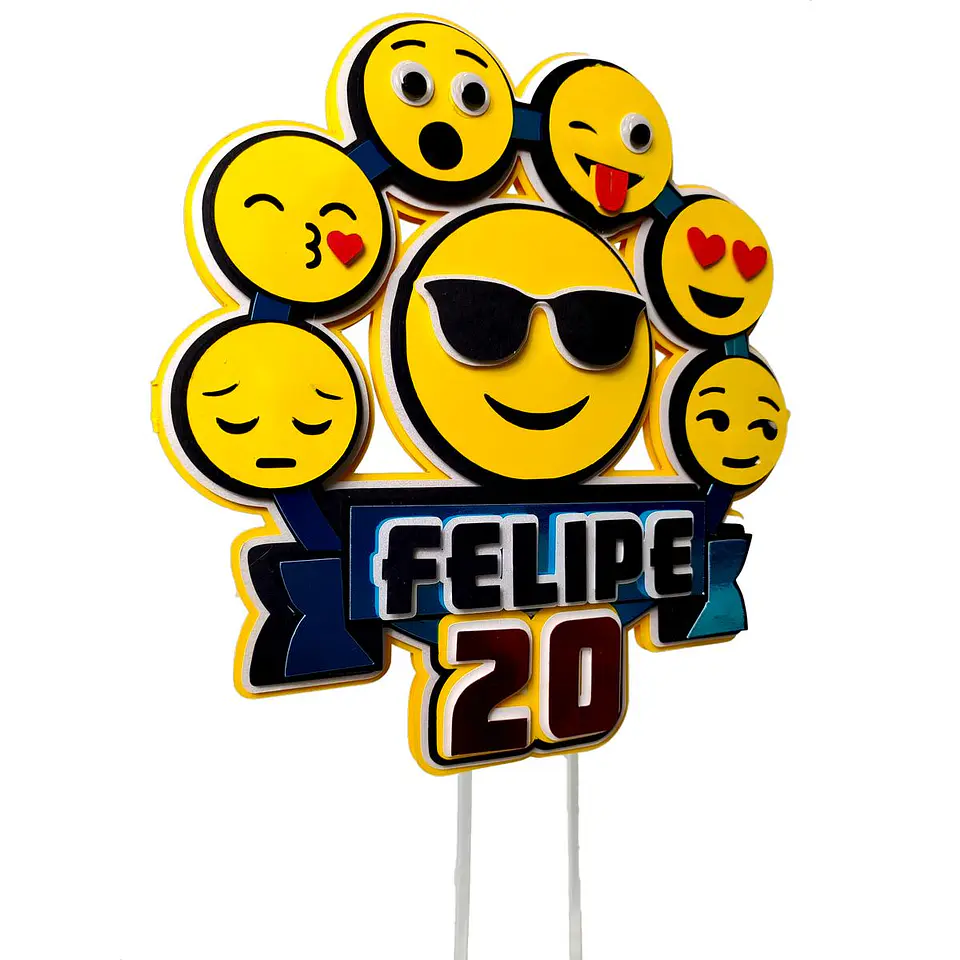 Arquivo de Corte Topo de Bolo Emoji 1 1