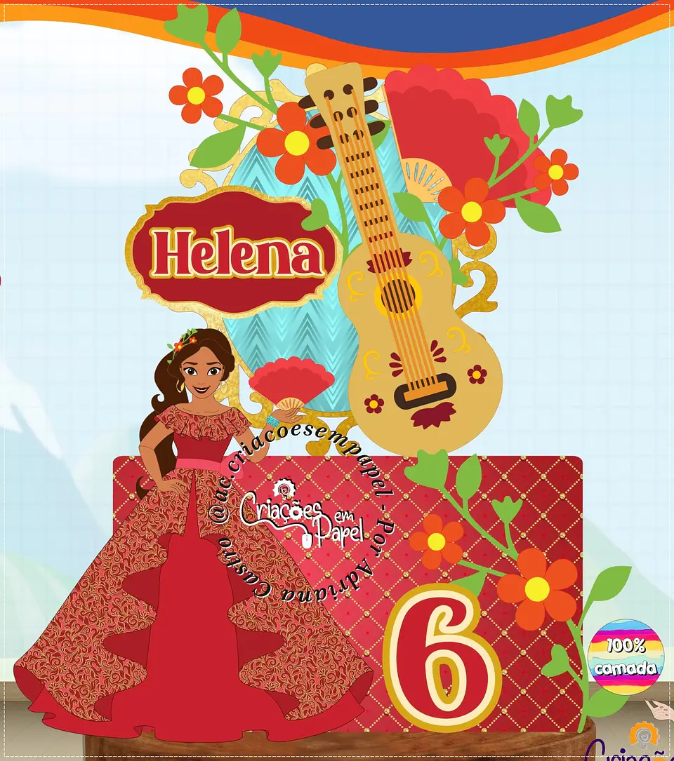 Arquivo de Corte Topo de Bolo Elena de Avalor 6 1