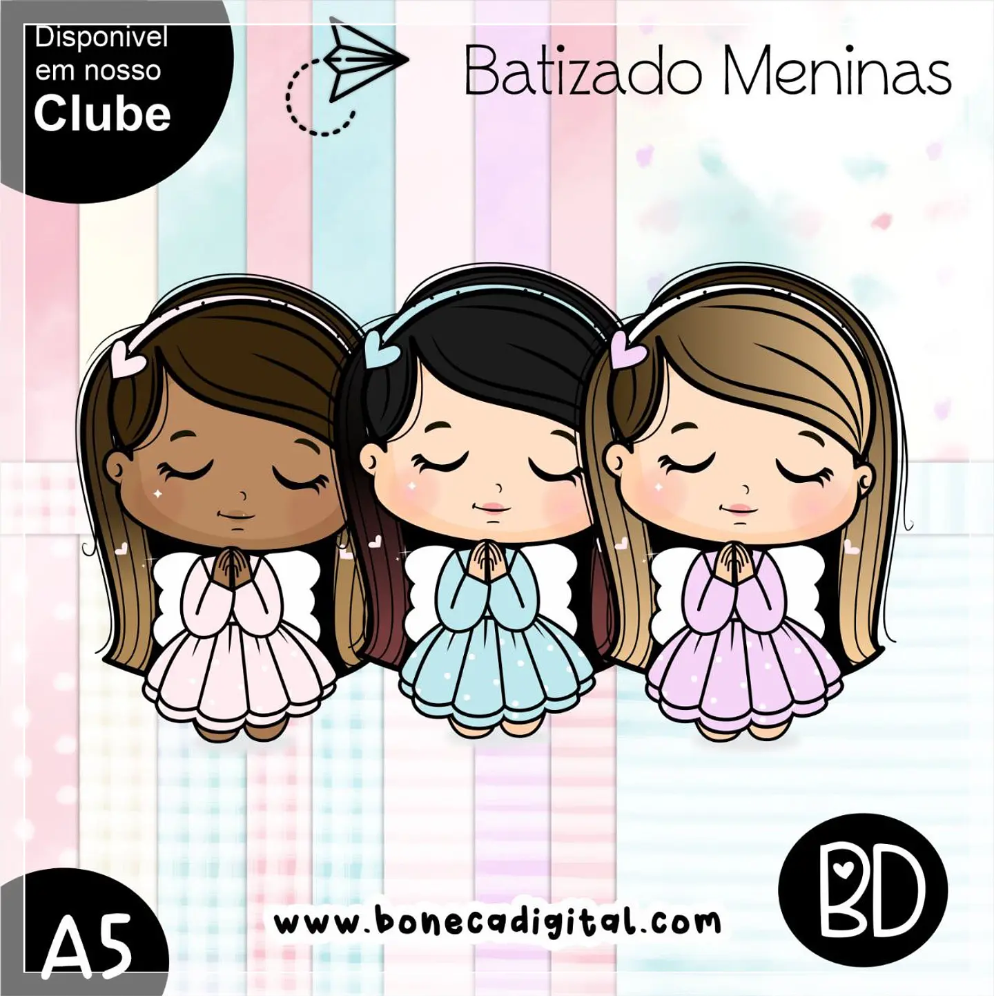 Kit Digital Papeis Digital Batizado 7 1