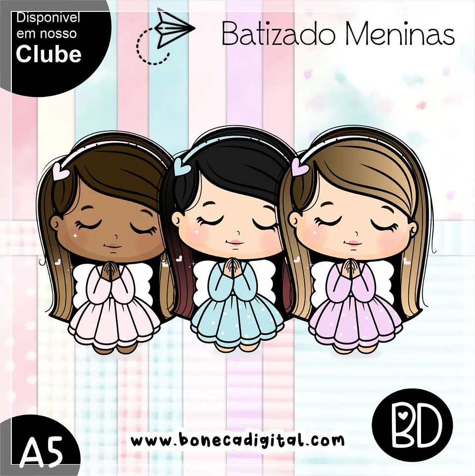 Kit Digital Papeis Digital Batizado 7 1