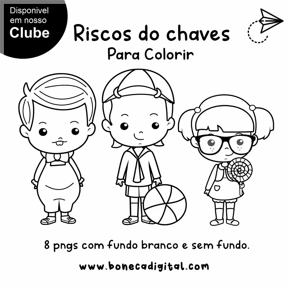 Kit Digital Chaves Colorir 3 5 1