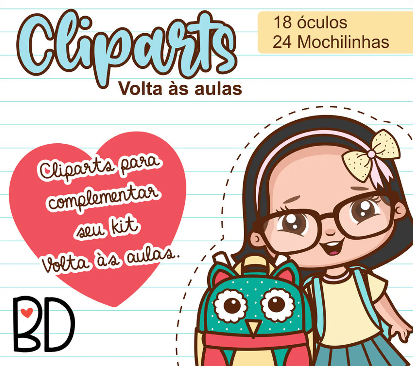 Kit Digital Volta as Aulas Cliparts Escolar 18 1