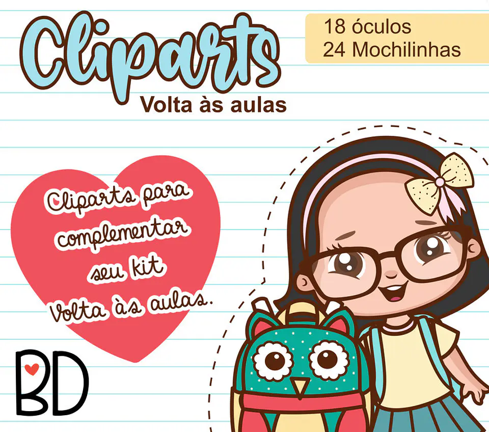 Kit Digital Volta as Aulas Cliparts Escolar 18 1