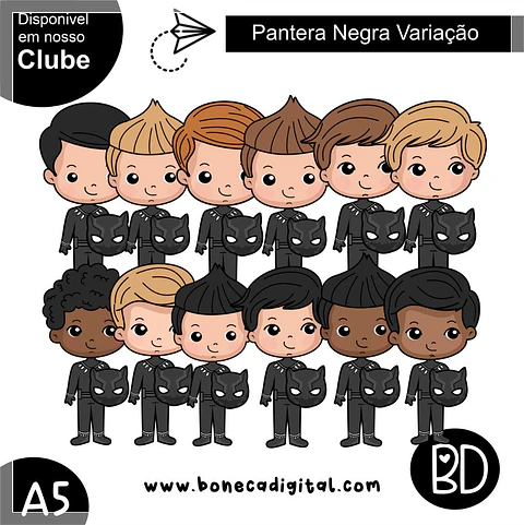 Kit Digital Variação Pantera Negra 135