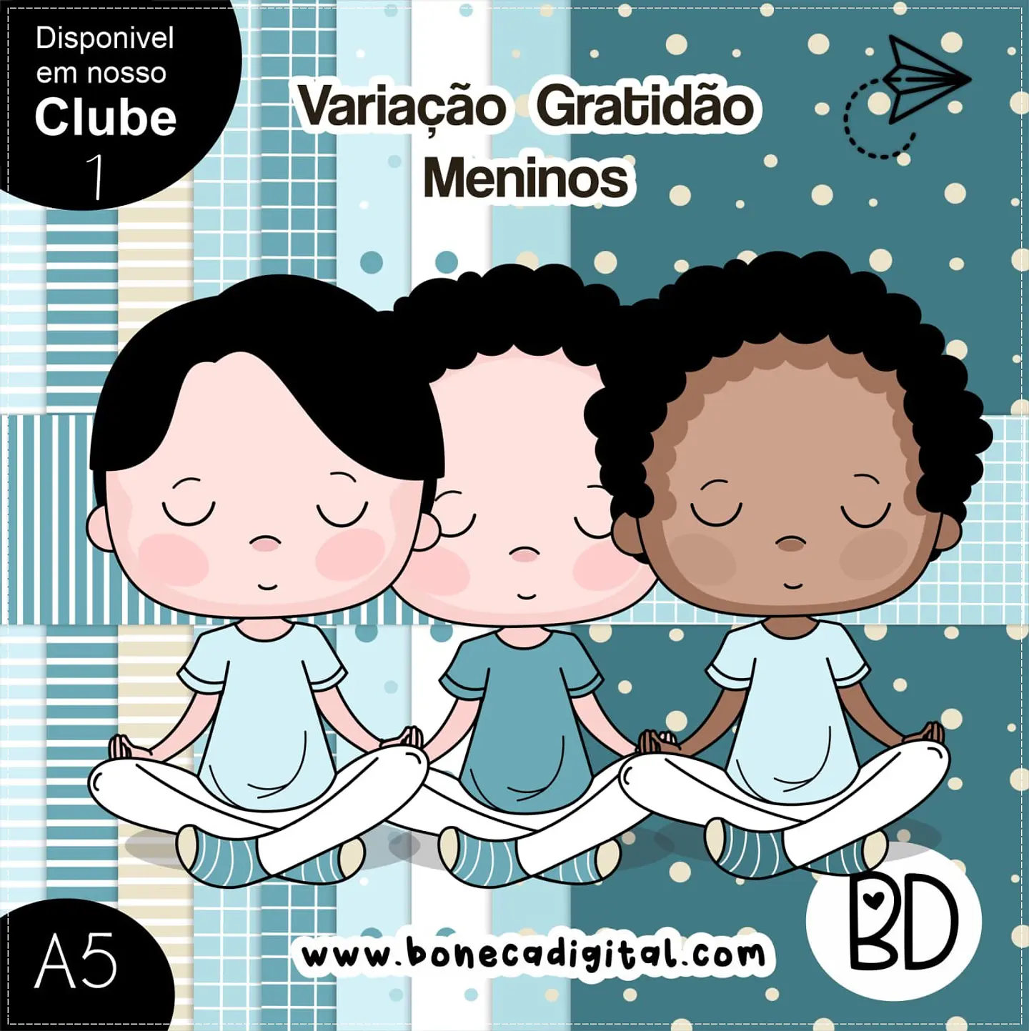 Kit Digital Variação Gratidão Meninos 60 1