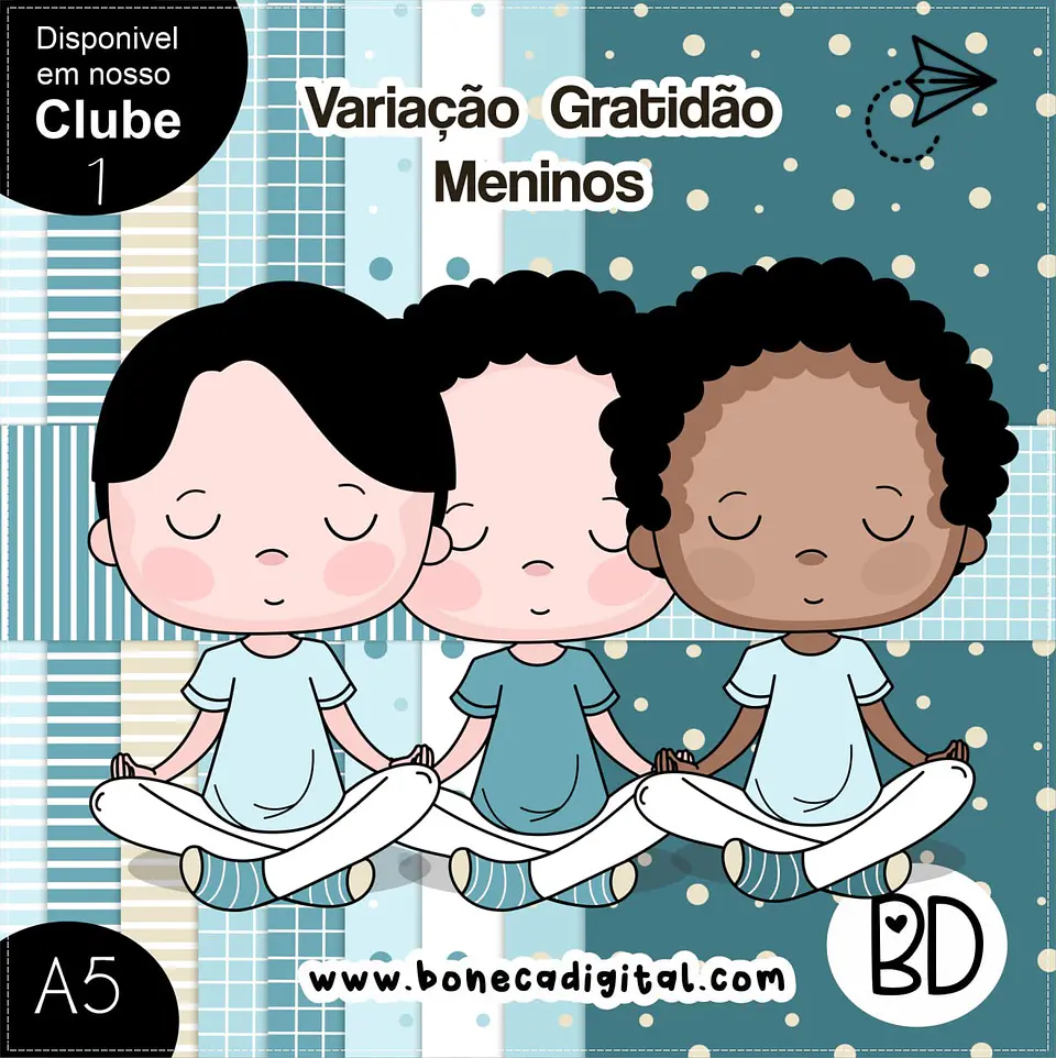 Kit Digital Variação Gratidão Meninos 60 1