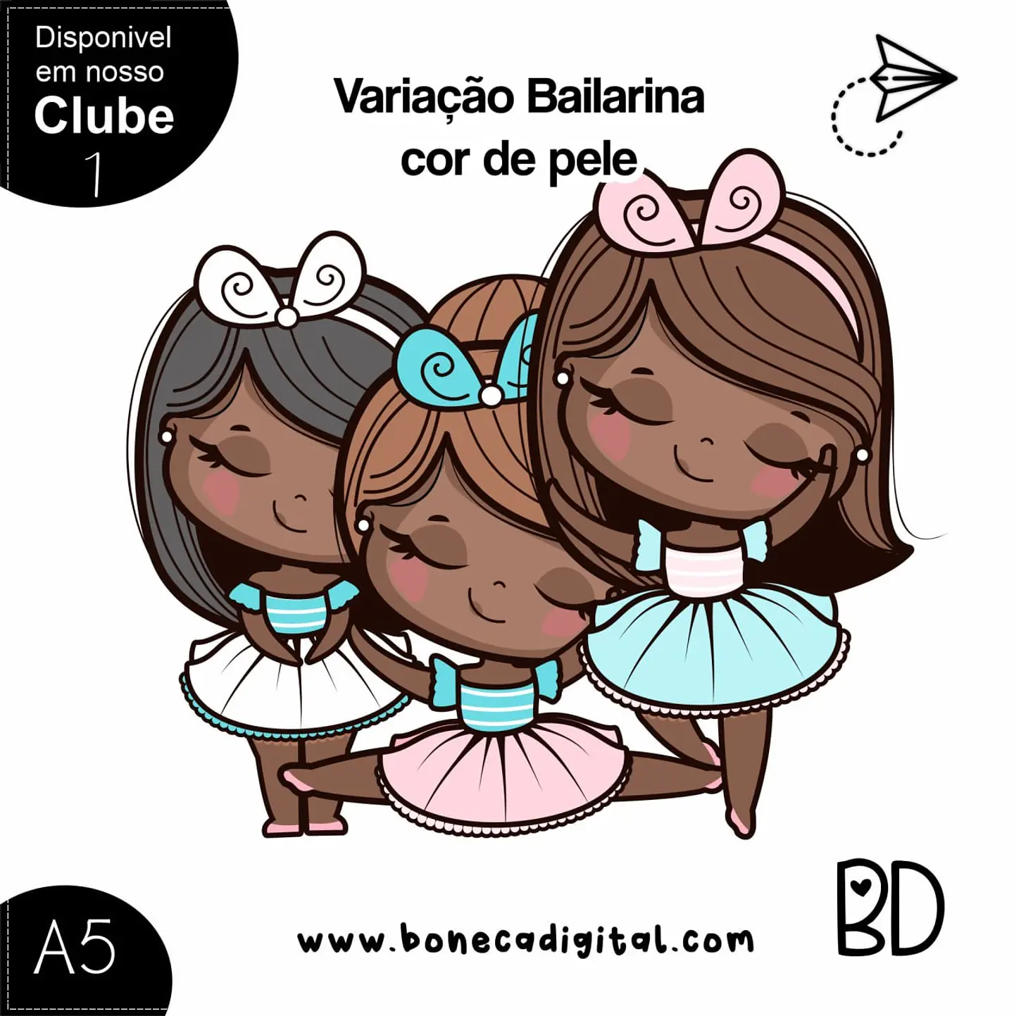 Kit Digital Variação Pele Bailarinas 58 1