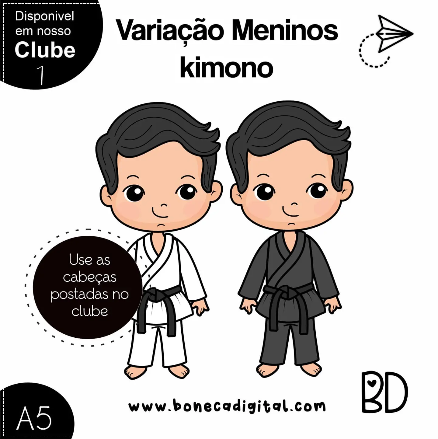 Kit Digital Variação Meninos Kimono 57 1