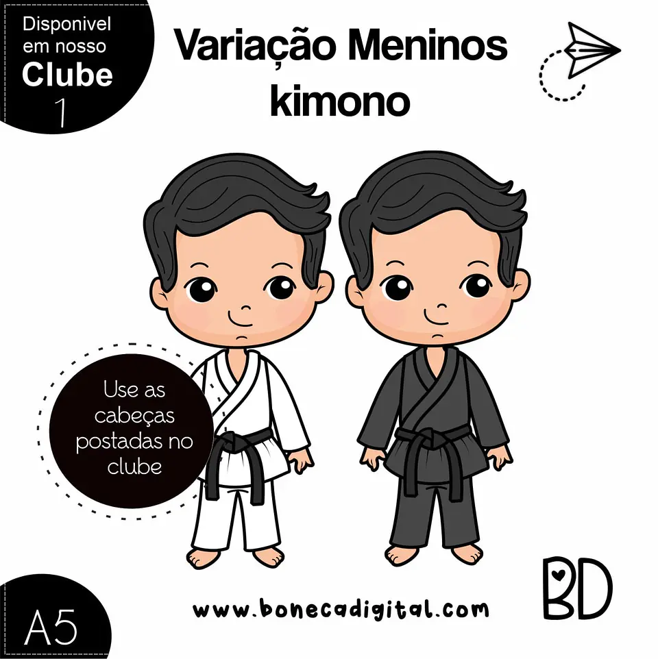 Kit Digital Variação Meninos Kimono 57 1