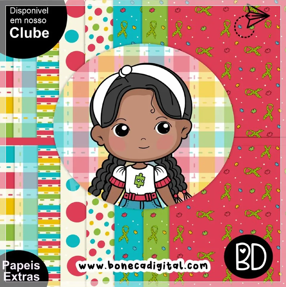 Kit Digital Autista Papeis Extras 12 1