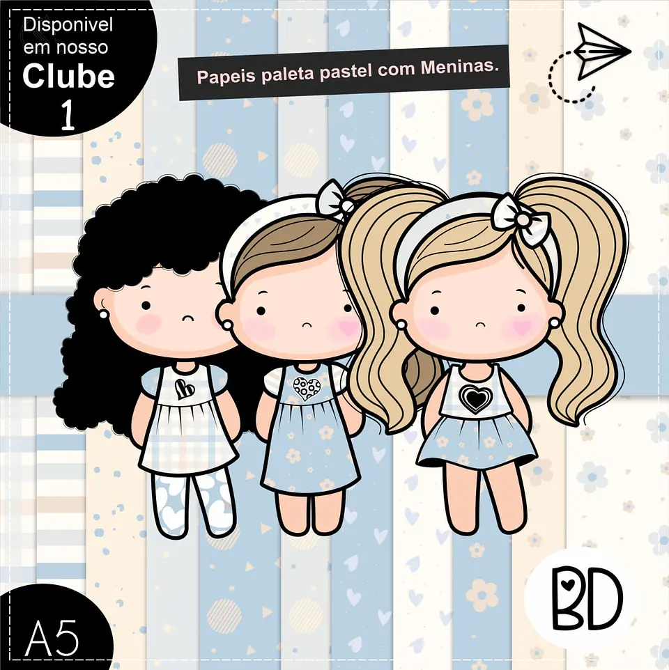 Kit Digital Menininhas e Papeis Pastel 30 1