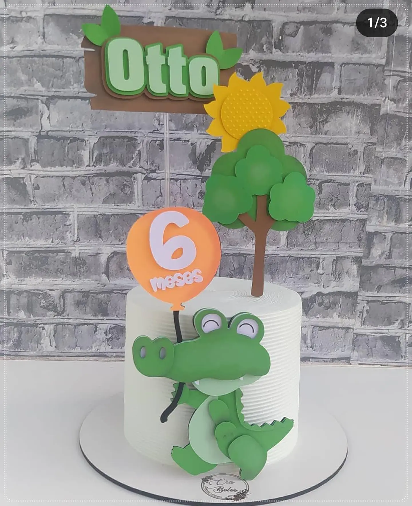 Arquivo de Corte Topo de Bolo Crocodilo Jacaré 2 1