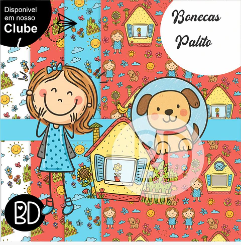 Kit Digital Menina Palito e Cliparts 19
