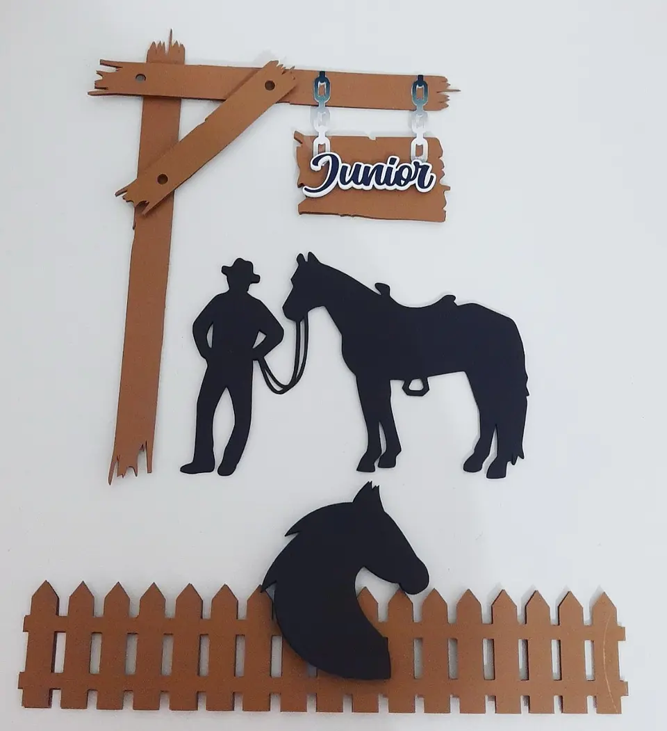 Arquivo de Corte Topo de Bolo Country Cowboy 12 1