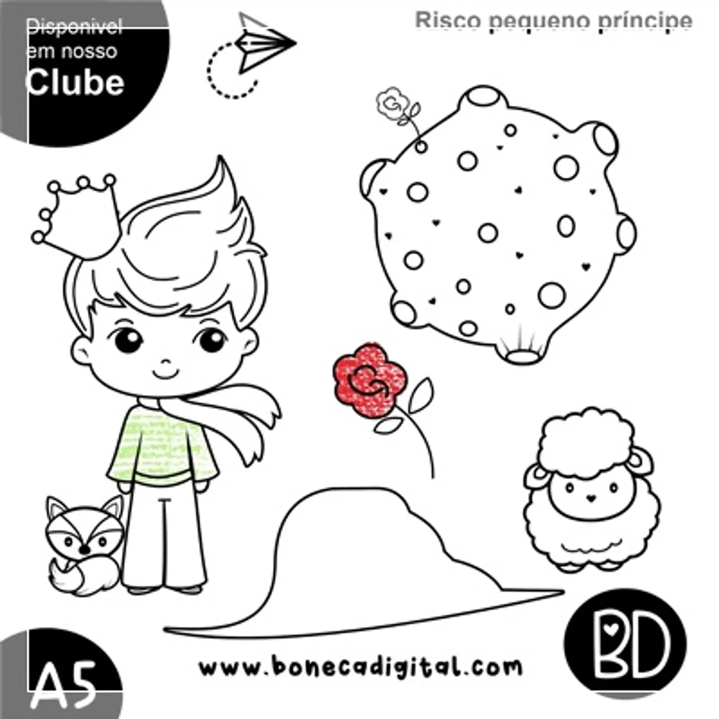 Kit Digital Colorir Pequeno Principe 11 1