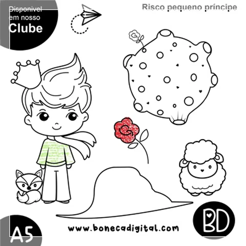 Kit Digital Colorir Pequeno Principe 11 1