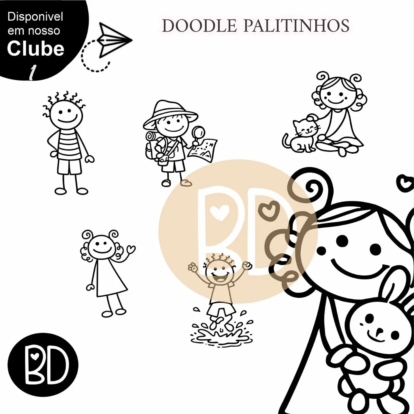 Kit Digital Colorir Doodles Palitinho 8 1