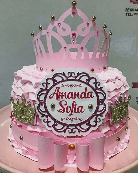 Arquivo de Corte Topo de Bolo Coroa Princesa Realeza Menina 5