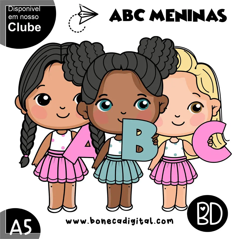 Kit Digital Alfabeto Kits Meninas Abc 1 1