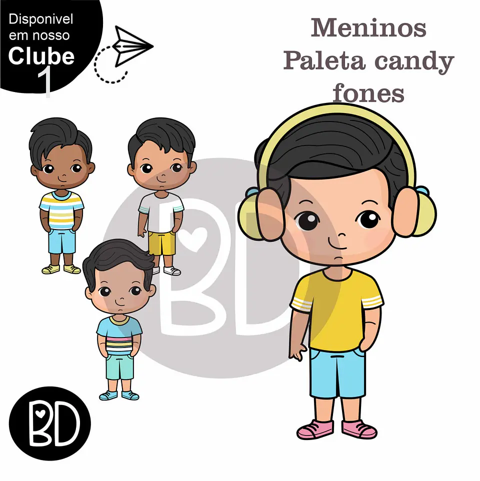 Kit Digital Menino Paleta Candy Fone 31 1