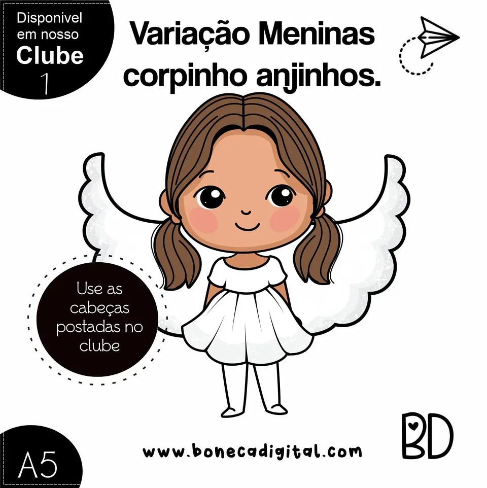 Kit Digital Variação Anjinhas Corpinho 9 1