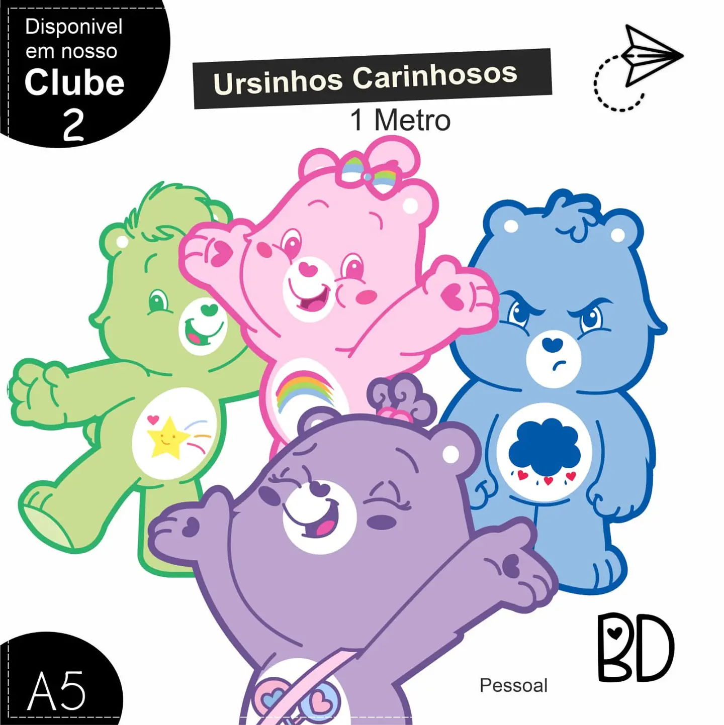 Kit Digital Ursinhos Carinhosos 1 Metro 123 1