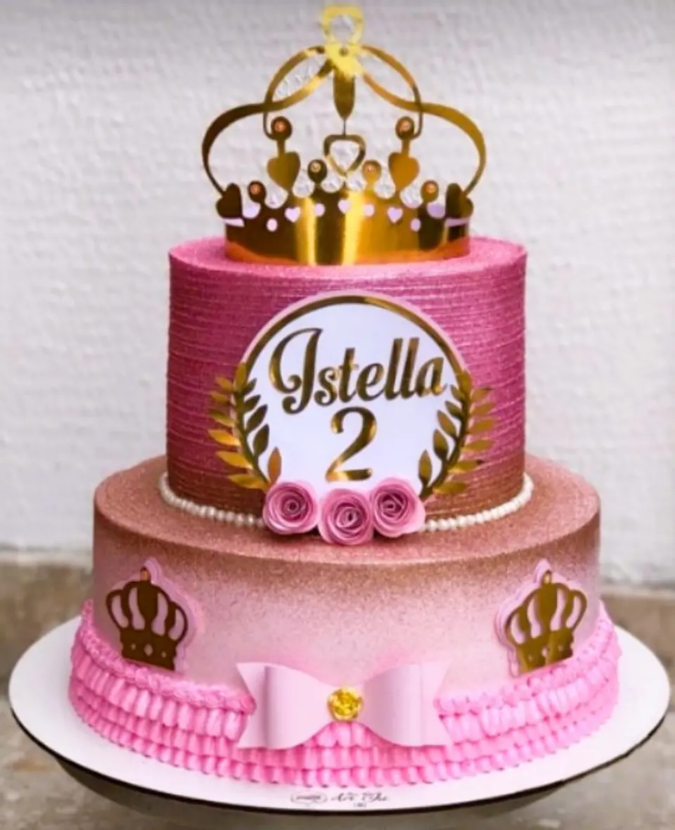 Arquivo de Corte Topo de Bolo Coroa Princesa Realeza Menina 6 1