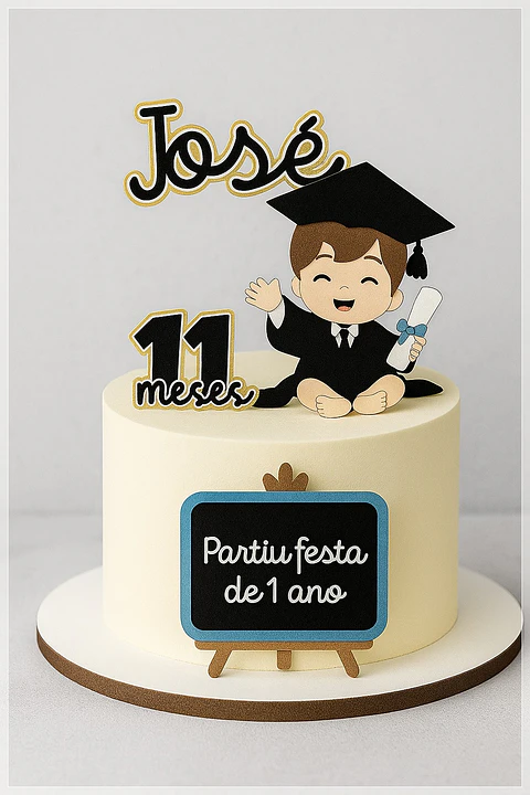 Arquivo de Corte Topo de Bolo Conclusão Formatura Mesversário 8