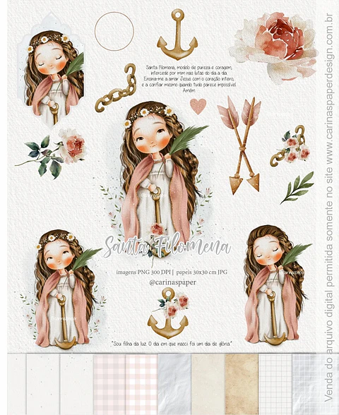 Kit Digital Ilustrações Santa Filomena 58