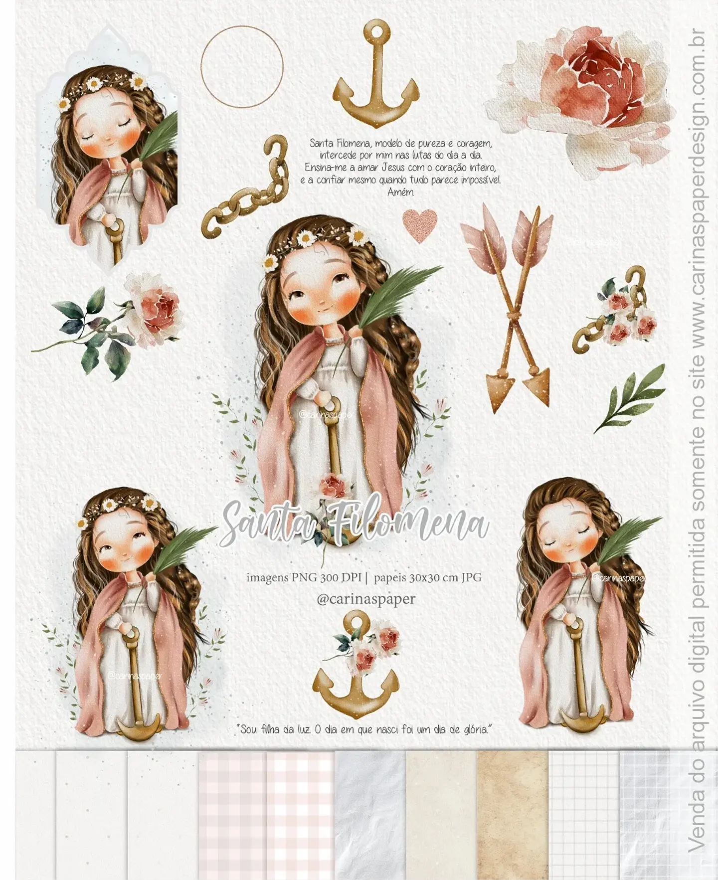 Kit Digital Ilustrações Santa Filomena 58 1